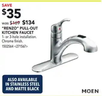 RONA Renzo pull-out kitchen faucet offer