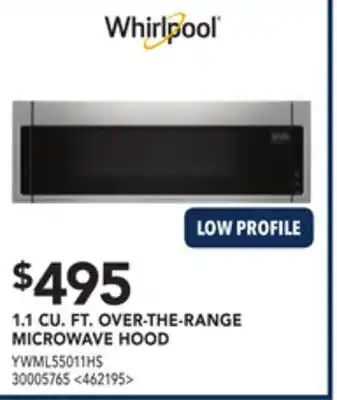 RONA Whirlpool 1.1 cu.ft. over-the-range microwave hood offer