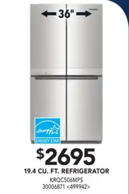 RONA Kitchenaid 19.4 cu. ft. refrigerator offer