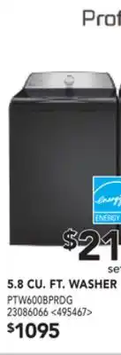 RONA Profile 5.8 cu. ft. washer offer