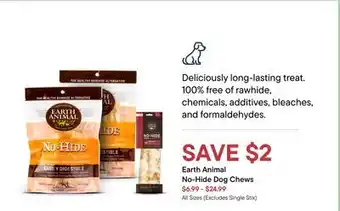 Petvalu Earth animal no-hide dog chews offer