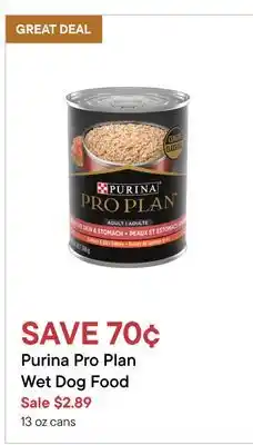 Petvalu Purina pro plan wet dog food offer