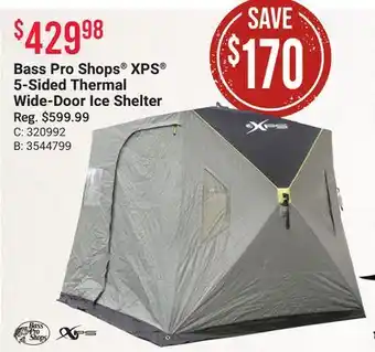 Bass Pro Bass pro shops xps 5-sided thermal wide-door ice shelter offer