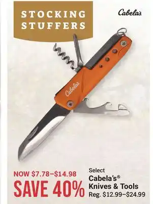 Bass Pro Select cabela's knives & tools offer