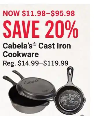 Bass Pro Cabela's cast iron cookware offer