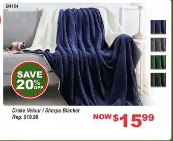 Oxford Mills Drake velour / sherpa blanket offer