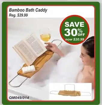 Oxford Mills Bamboo bath caddy offer