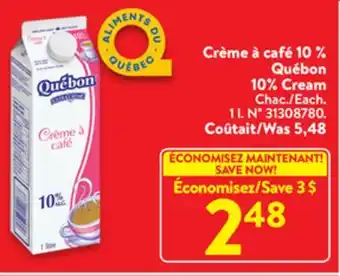 Walmart Quebon 10% cream offer