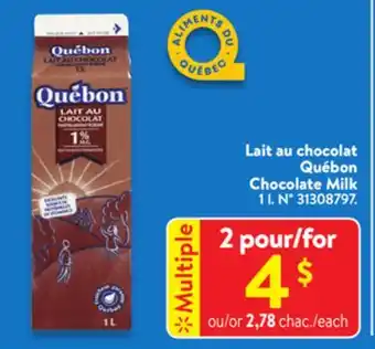Walmart Quebon chocolate milk offer