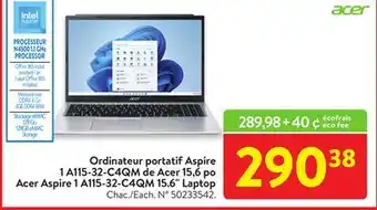 Walmart Acer aspire 1 a115-32-c4qm 15.6 laptop offer