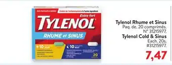 Walmart Tylenol cold & sinus offer