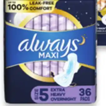Walmart Always pads 36s-62s offer