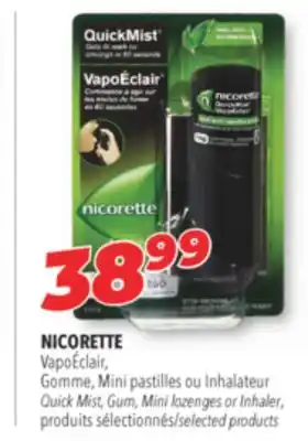 Familiprix Nicorette quick mist, gum, mini lozenges or inhaler, selected products offer