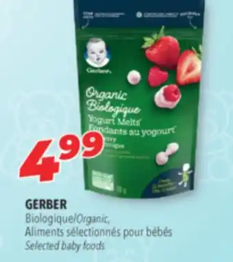 Familiprix Gerber organic selected baby foods offer