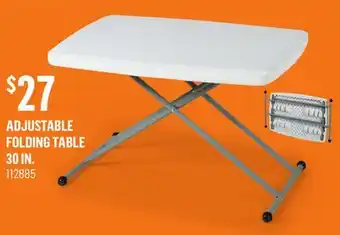 Canac Adjustable folding table 30 in offer