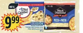 Marché Adonis P'tit québec ou black diamond fromage râpé offer