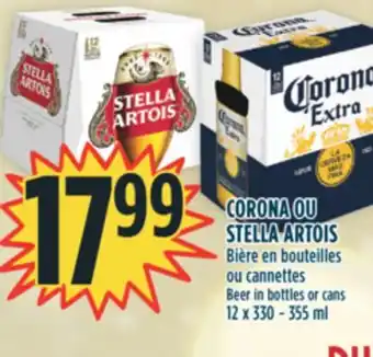 Marché Adonis Corona ou stella artois bière en bouteilles ou cannettes offer