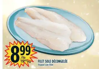 Marché Adonis Filet sole décongelée offer