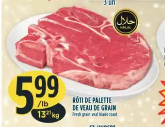Marché Adonis Rôti de palette de veau de grain offer