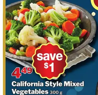 M & M Food Market California style mixed vegetables offer