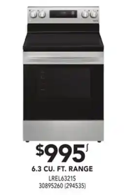Réno Dépôt Lg 6.3 cu. ft. range offer