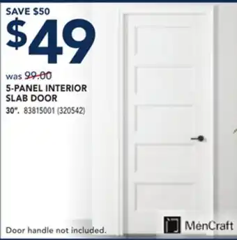 RONA 5-panel interior slab door 30 offer