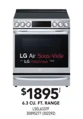Réno Dépôt Lg 6.3 cu. ft. range offer