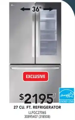 Réno Dépôt Lg 27 cu. ft. refrigerator offer