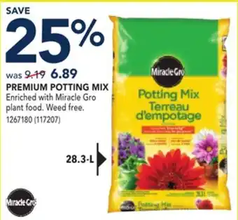 RONA Miracle-gro 28.3-l. premium potting mix offer