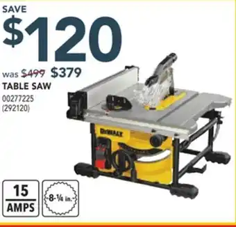 Réno Dépôt Dewalt table saw offer