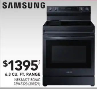 RONA Samsung 6.3 cu. ft. range offer