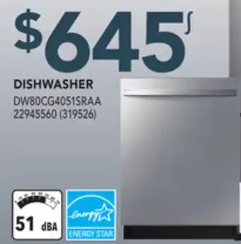 Réno Dépôt Samsung dishwasher offer