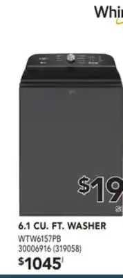 Réno Dépôt Whirlpool 6.1 cu. ft. washer offer
