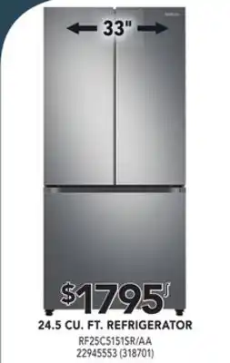 Réno Dépôt Samsung 24.5 cu. ft. refrigerator offer