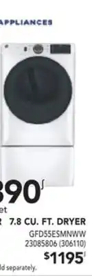 Réno Dépôt Ge 7.8 cu. ft. dryer offer