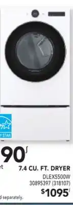 Lg 7.4 cu. ft. dryer