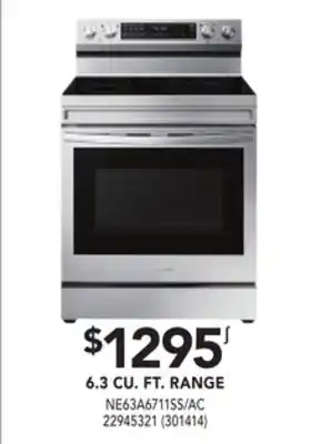 Réno Dépôt Samsung 6.3 cu. ft. range offer