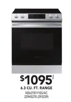 Réno Dépôt Samsung 6.3 cu. ft. range offer