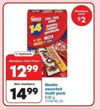 Wholesale Club Nestle assorted multi pack 638g offer
