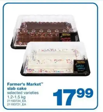 Wholesale Club Farmer's Market slab cake selected varieties 1.2-1.5kg offer