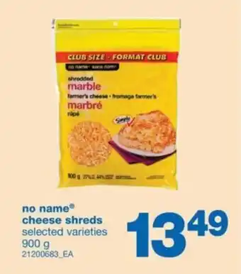 Wholesale Club No Name Cheese Shreds 900g offer