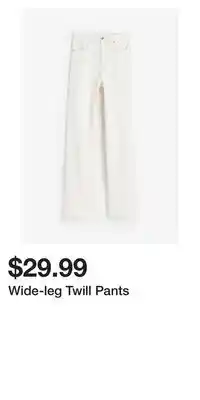 H&M Wide-leg twill pants offer