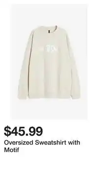 H&M Oversized sweatshirt with motif offer