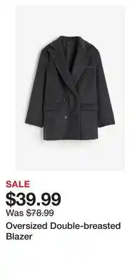 H&M Oversized double-breasted blazer offer