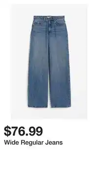 H&M Wide regular jeans offer