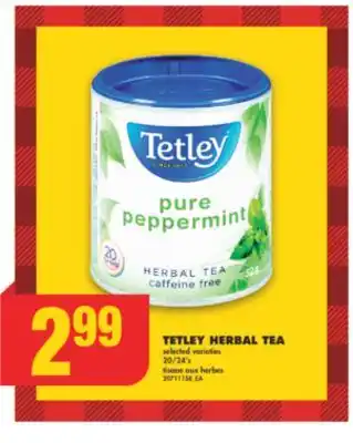 No Frills Tetley herbal tea, 20/24's offer
