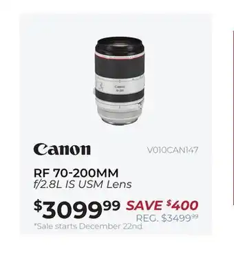 Henry's F/2.8l is usm lens 70-200mm offer
