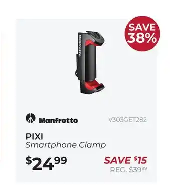 Henry's Manfrotto pixi smartphone clamp offer