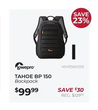 Henry's Lowepro tahoe bp 150 backpack offer
