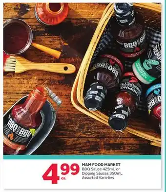 Rexall M&m food market bbq sauce 425ml or dipping sauces 350ml offer